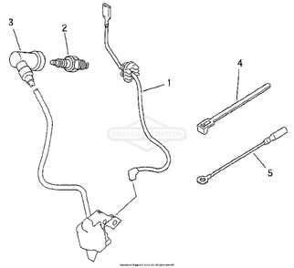 Lead Wires Diagram and Parts List for 1504-2  Briggs and Stratton Generator
